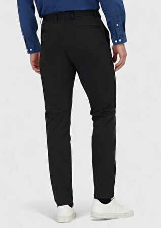 Siyah Düz Örme Jogging Fit Casual Pantolon