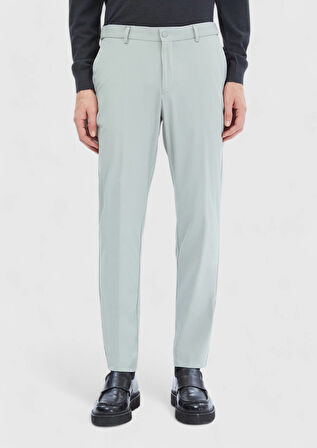 Bej Düz Örme Jogging Fit Casual Pantolon