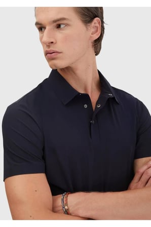 Lacivert Düz Polo Yaka T-Shirt