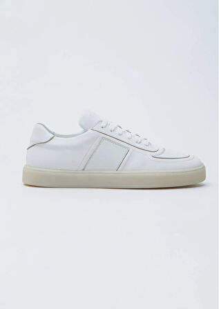 Beyaz Deri Spor Spor Ayakkabı