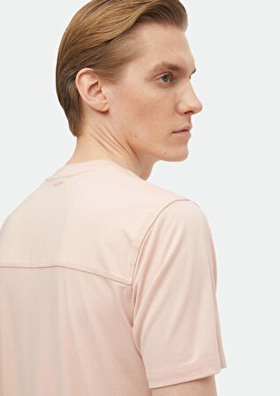 Açık Pembe Düz Bisiklet Yaka T-Shirt