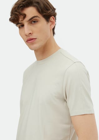 Taş Düz Bisiklet Yaka T-Shirt