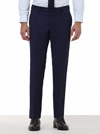 Saks Düz Dokuma Fitted Fit Klasik Yün Karışımlı Pantolon