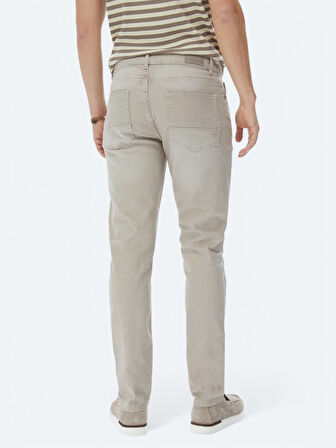 Haki Slim Fit Denim Pamuk Karışımlı Pantolon