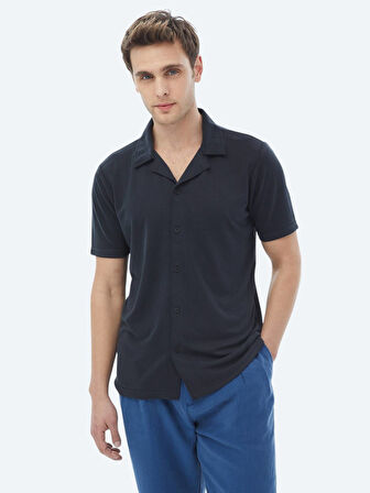 Lacivert Regular Fit Casual Gömlek