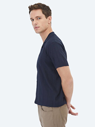 Lacivert Regular Fit Casual Gömlek