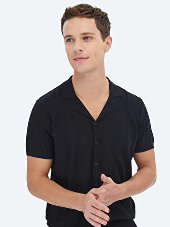 Siyah Regular Fit Casual Gömlek