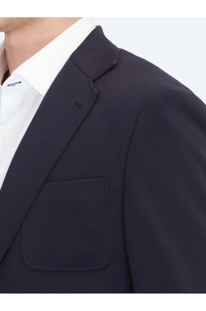 Lacivert Düz Modern Fit Örme Takım Elbise