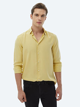 Limon Küfü Regular Fit Dokuma Casual Gömlek