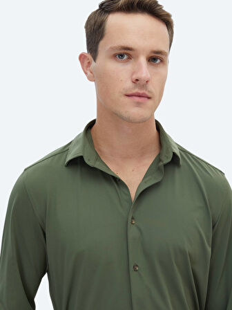 Haki Regular Fit Casual Gömlek