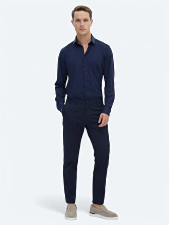 Lacivert Regular Fit Casual Gömlek