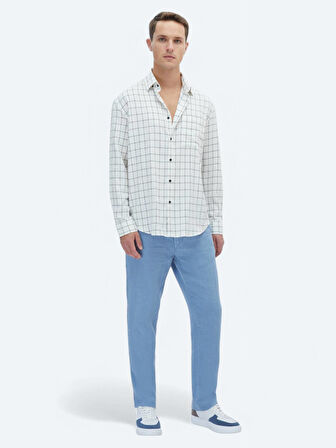 Siyah Kareli Oversize Fit Dokuma Casual Gömlek