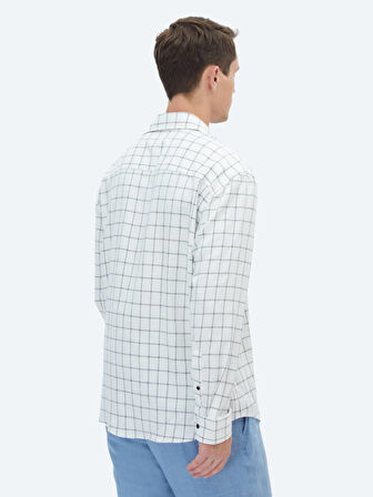 Siyah Kareli Oversize Fit Dokuma Casual Gömlek