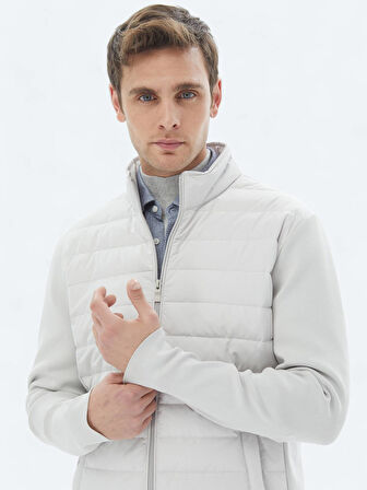 Taş Regular Fit Dik Yaka Casual Dokuma Mont