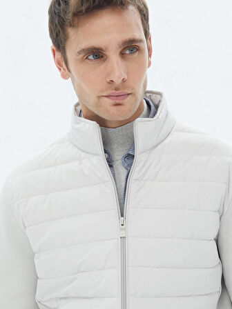 Taş Regular Fit Dik Yaka Casual Dokuma Mont