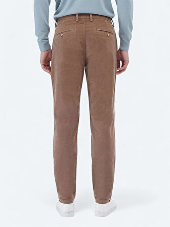 Deve Tüyü Dokuma Regular Fit Kadife Casual Pamuk Karışımlı Pantolon