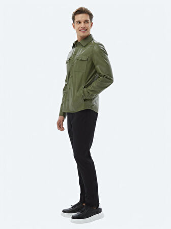 Siyah Düz Dokuma Slim Fit Casual Pamuk Karışımlı Pantolon