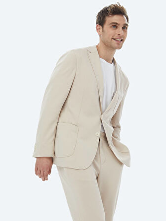 Vizon Düz Modern Fit Örme Takım Elbise