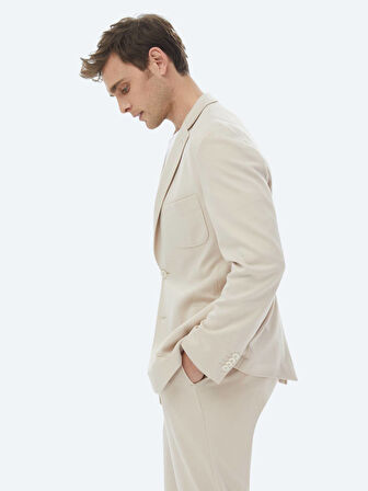 Vizon Düz Modern Fit Örme Takım Elbise