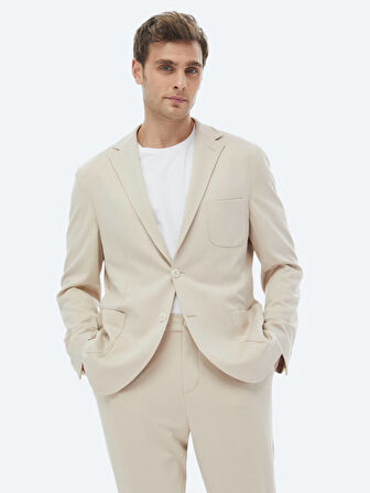 Vizon Düz Modern Fit Örme Takım Elbise