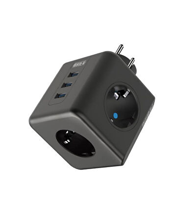Blic Termal Akım Korumalı Isıya Dayanıklı Priz 3x Soket 2xUSB 1xType C FTR-09