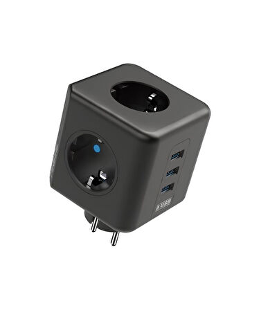 Blic Termal Akım Korumalı Isıya Dayanıklı Priz 3x Soket 2xUSB 1xType C FTR-09