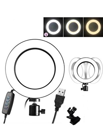 Blic Ring Light Işıklı Telefon Tutucu TikTok Işığı 8 Inc 3 Renkli BLD-25