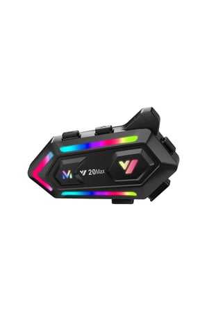 Blic Y20MAX Bluetooth 6.0 Motosiklet Kask Kulaklığı – Çiftli İnterkom, 300 Metre Menzil, 25 Saat Konuşma, RGB Işık, IPX6, 1000mAh