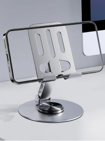 ACL Metalik Telefon ve Tablet Tutucu Stand - ATD-01 | 360 Derece Dönen, Katlanabilir ve Silikon Koruma Özellikli