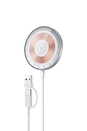 ACL AW24 15W MagSafe Uyumlu Manyetik Kablosuz Hızlı Şarj Aleti, USB-C & USB-A Çift Girişli 1 Metre Kablolu Şarj Cihazı