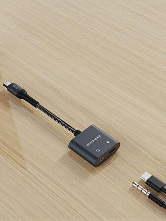Fulltech FC11 2in1 PD 60W USB-C Çoklayıcı | Hızlı Şarj + 3.5mm Ses Girişi Destekli Taşınabilir USB-C HUB