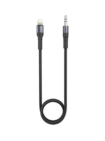 Fulltech FH16 Lightning to 3.5mm AUX Ses Kablosu 1.2 Metre – Dayanıklı ve Esnek Tasarım