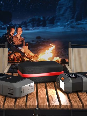 Auhma A7711 Jump Starter / Akü Takviye Cihazı | 4'ü 1 Arada Powerbank, Hava Kompresörü, LCD Ekran, 12.000mAh 150PSI