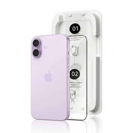 Fulltech MagicBox iPhone 17 Premium Tempered Glass Aparatlı Ekran Koruyucu - Clear