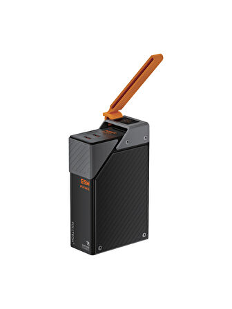 Fulltech FP43 20000mAh 65W Süper Hızlı Şarj Powerbank | LCD Akıllı Ekran, Dahili USB-C Kablo, 2×USB-C Çıkış, Düşük Isı Koruması