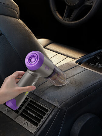 7GO 7GAB-02 Kablosuz Araç İçi Süpürge | 18.000PA Güçlü Emiş | Fırçasız Motor | 6000mAh Batarya | Toz Üfleme & Vakum 2’si 1 Arada