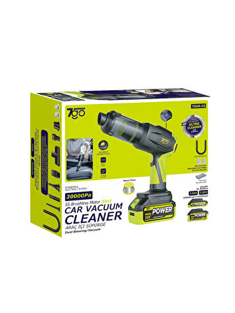 7GO 7GAB-03 Kablosuz Araç İçi Süpürge | 20.000PA Güçlü Emiş | 90.000RPM Fırçasız Motor | 15.000mAH Uzun Ömürlü Batarya | Üfleme & Vakum 2’si 1 Arada