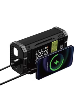 7A6 Turbo Boost Şarjlı Hava Pompası – 150 PSI Taşınabilir Lastik Şişirme Kompresörü 4000mAh Powerbank & Blower