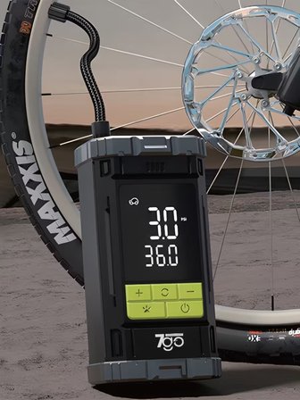 7A6 Turbo Boost Şarjlı Hava Pompası – 150 PSI Taşınabilir Lastik Şişirme Kompresörü 4000mAh Powerbank & Blower