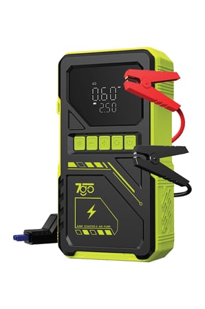 7GO 7A8 1200A Akü Takviye Cihazı ve Lastik Şişirme Pompası, 12000 mAh Powerbank, LCD Ekranlı Jump Starter