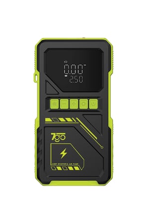 7GO 7A8 1200A Akü Takviye Cihazı ve Lastik Şişirme Pompası, 12000 mAh Powerbank, LCD Ekranlı Jump Starter