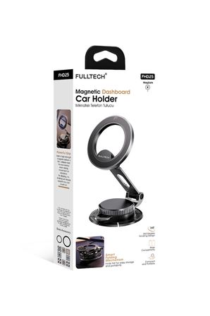 FULLTECH FHD25 MagSafe Manyetik Araç İçi Telefon Tutucu 360° Döner Dashboard & Cam Uyumlu Katlanabilir Telefon Standı