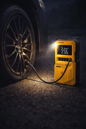 Kompakt Akü Şarj Cihazı ve Hava Pompası - 150 PSI 10000mAh Güç