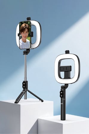 Blic BLV31 RGB Ring Light Bluetooth Kumandalı Selfie Çubuğu & Tripod – 9.6W Şarjlı LED Halka Işık, 3 Işık Tonu, 78.5 cm