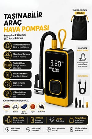 AHUMA A9911 TAŞINABİLİR ARAÇ POMPASI