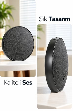Taşınabilir Bluetooth Hoparlör 7W – TWS Stereo Eşleşme, Güçlü ve Net Ses, USB/TF Kart, Type-C Şarj