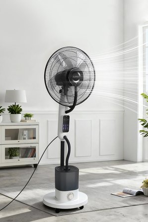 AUHMA ACFN10 16 İnç Buharlı Vantilatör Uzaktan Kumandalı 4L Su Depolu Mist Fan