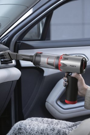 MATT MCV22 Şarjlı Araç Süpürgesi Kırmızı 22.000Pa Güçlü Vakumlu Mini El Süpürgesi Type-C Şarjlı 220ML
