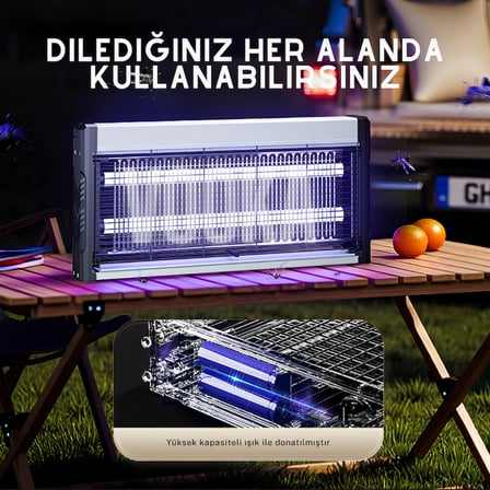 20W Elektrikli UV Sinek Öldürücü Lamba | Sivrisinek Kovucu | Sessiz Güçlü Haşere Kovucu | İç ve Dış Mekan Kullanımına Uygun 10W+10W auhma