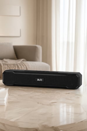 Blic BLS-85 Bluetooth 5.4 Masaüstü Soundbar Hoparlör Siyah, Telefon Standlı, 1500 mAh Şarjlı, USB ve TF Kart Destekli